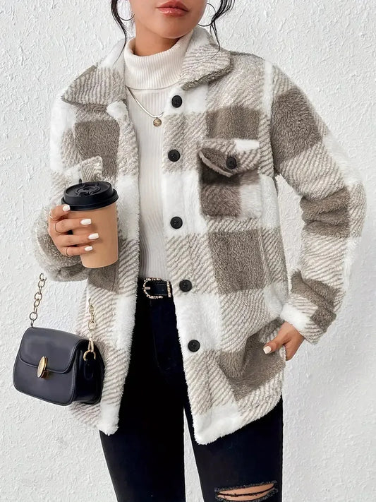 Martin Stylish Plaid Fleece Jacket