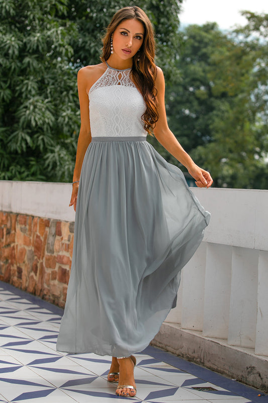 Madison | Women's Wedding Guest Halter Maxi Dress